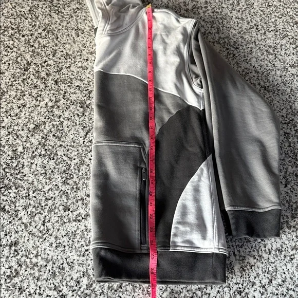 Lululemon All Yours Gray & Black Colourblock 100% Cotton Terry Hoodie w/Pockets - Picture 12 of 13